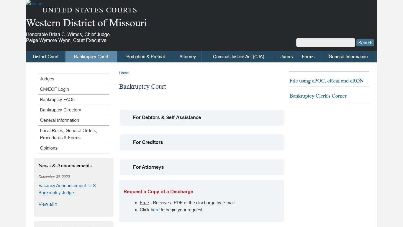 Bankruptcy Court Western District of Missouri